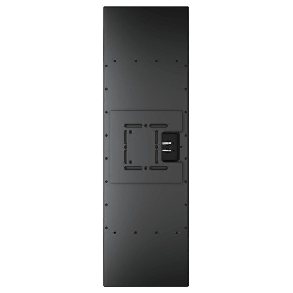 Perlisten X5w rear panel showing wall mount plate and binding posts