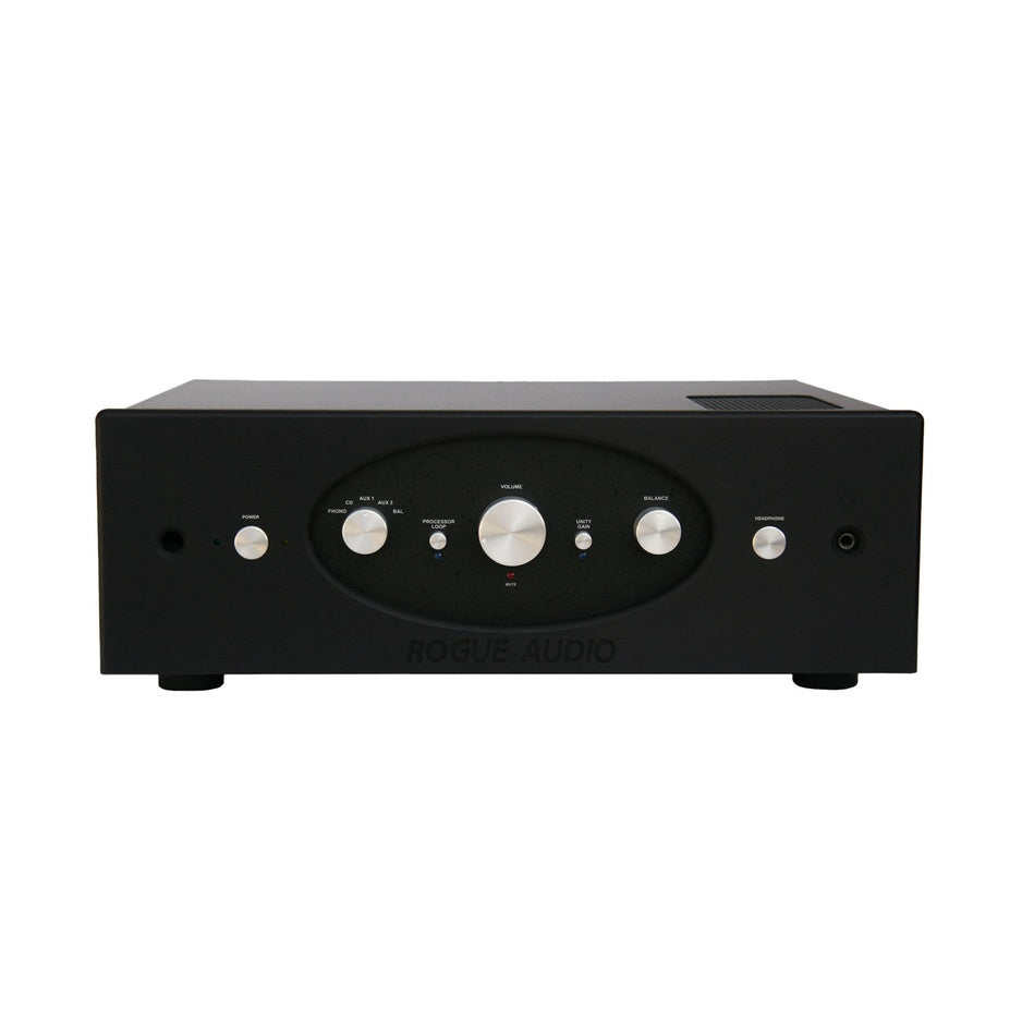 Rogue Audio Pharaoh II Integrated Amplifier black front view