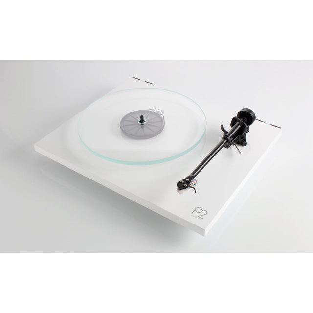 Rega Planar 2 Gloss White Diagonal View
