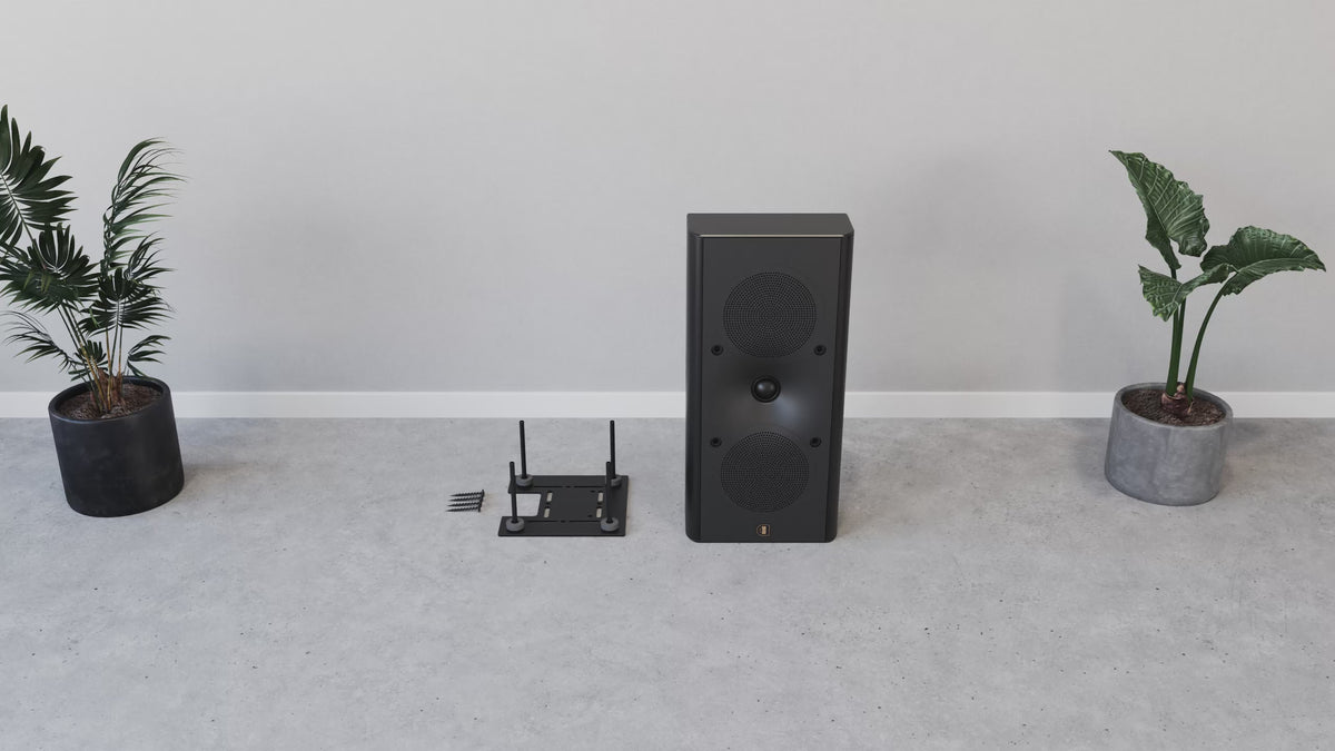 Perlisten X3w On-Wall Speaker, X-Series wall mounting plate installation animation