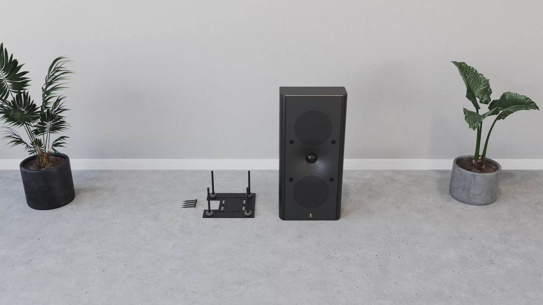Perlisten X3w On-Wall Speaker, X-Series wall mounting plate installation animation