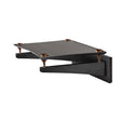 Quadraspire Q4 Wall Bracket, Black Bamboo, three-quarter view with shelf and spikes not included