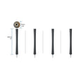 Quadraspire SV Columns 32mm, Black, set of four shown at an angle