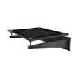 Quadraspire SVT Wall Bracket, Black Bamboo, three-quarter view with shelf and spikes not included