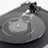 Rega Planar 6 Dual Layer Glass Platter, Smoked, fitted to a Matt Polaris Grey Planar 6, top platter view