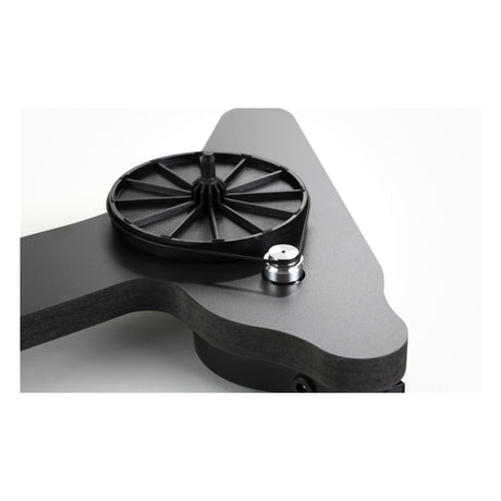 Rega Replay Turntable, sub-platter and motor pulley close-up