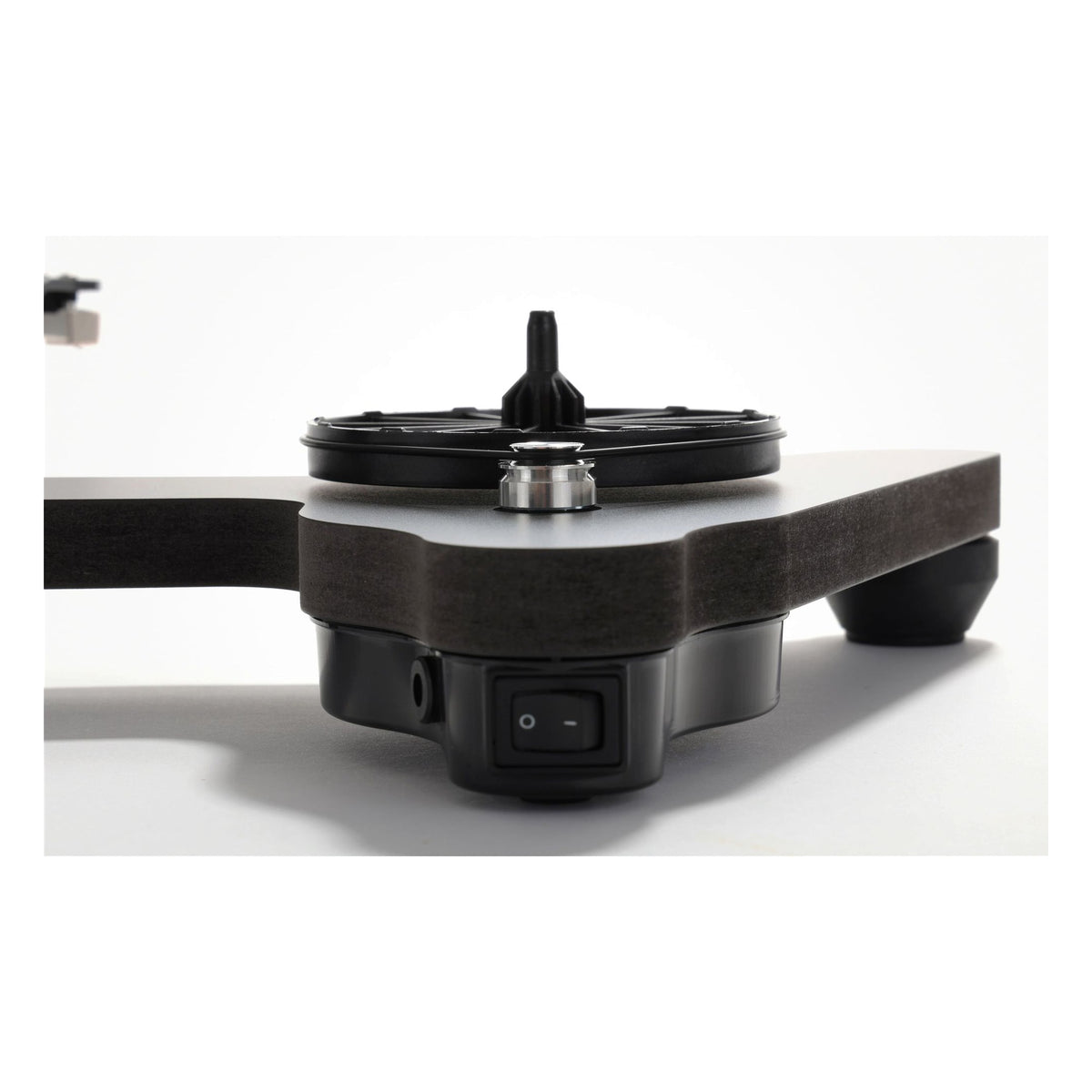 Rega Replay Turntable, motor housing and power switch rear view