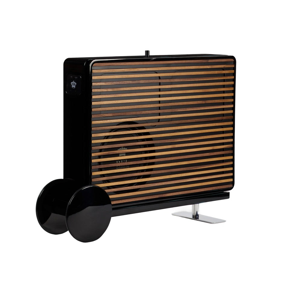 REL Planar PL-2 in Piano Black with Premium Wood grille