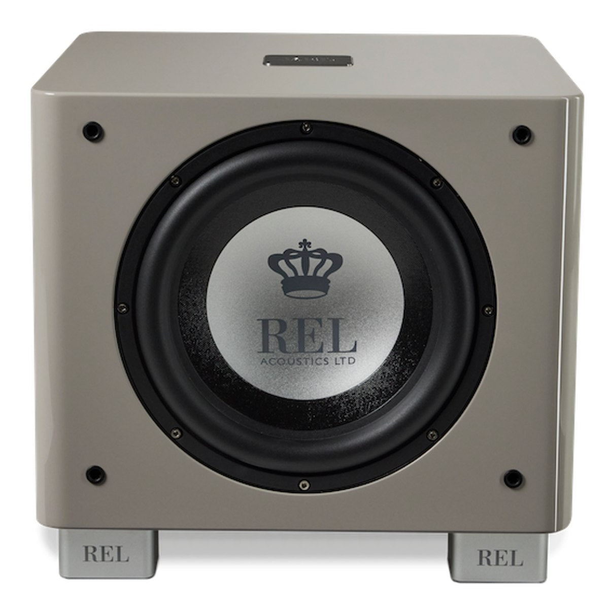 REL T/9x Subwoofer, Gloss Grey, front view
