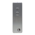 Rogue Audio Integrated Amplifier Remote Control, silver, front view with controls