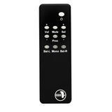 Rogue Audio RP Series Preamplifier Remote Control, black, front view with controls