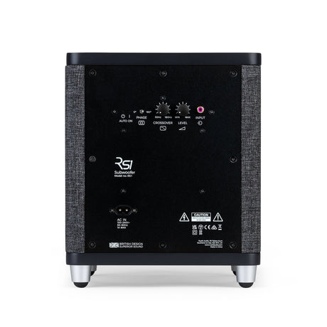 Ruark Audio RS1 Subwoofer Satin Charcoal rear view with controls