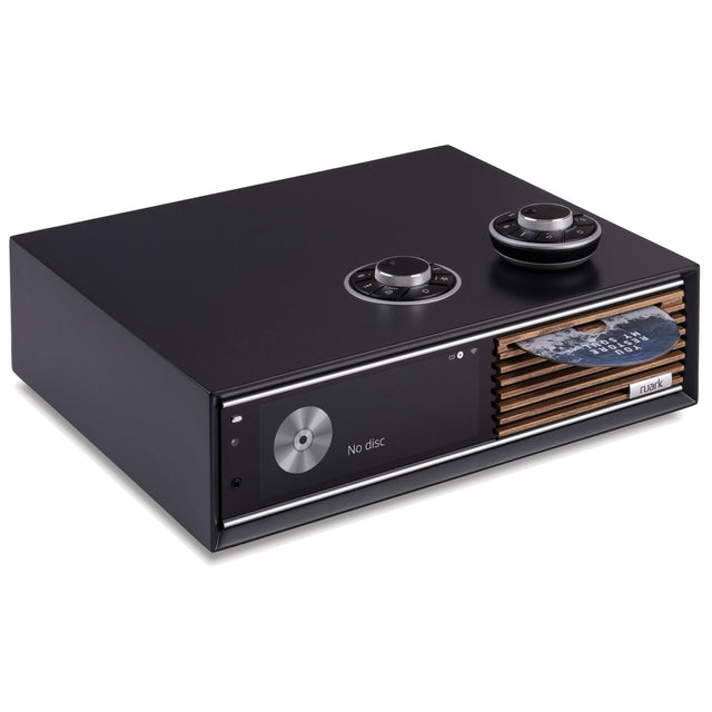Ruark Audio R710 CD Hi-Fi Console, Charcoal Lacquer, three-quarter front view