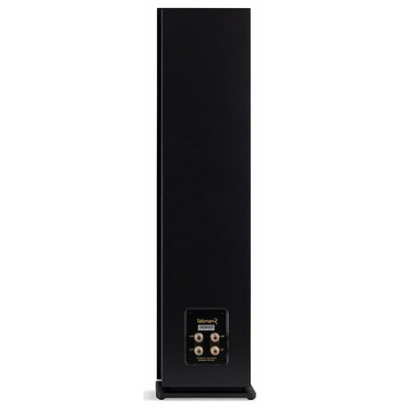 Ruark Audio Talisman-R Floorstanding Speakers, Satin Charcoal, rear connection panel with bi-wire binding posts