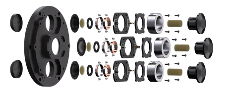 Perlisten S7t Black Edition DPC Array exploded view