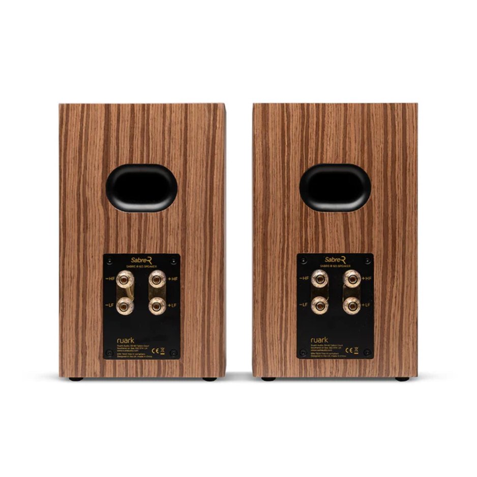Ruark Audio Sabr-R Bookshelf Speakers  walnut back