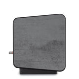 Opera Mezza V2 Bookshelf Speaker Concrete Gray side view showing port