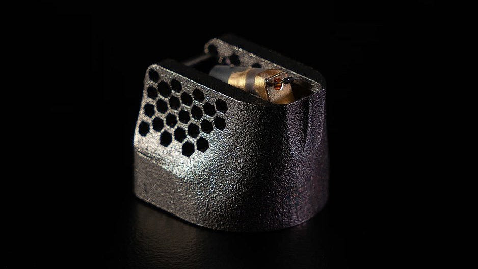 Wilson Benesch Tessellate Ti-D Cartridge detail showing tessellated SLS titanium body architecture