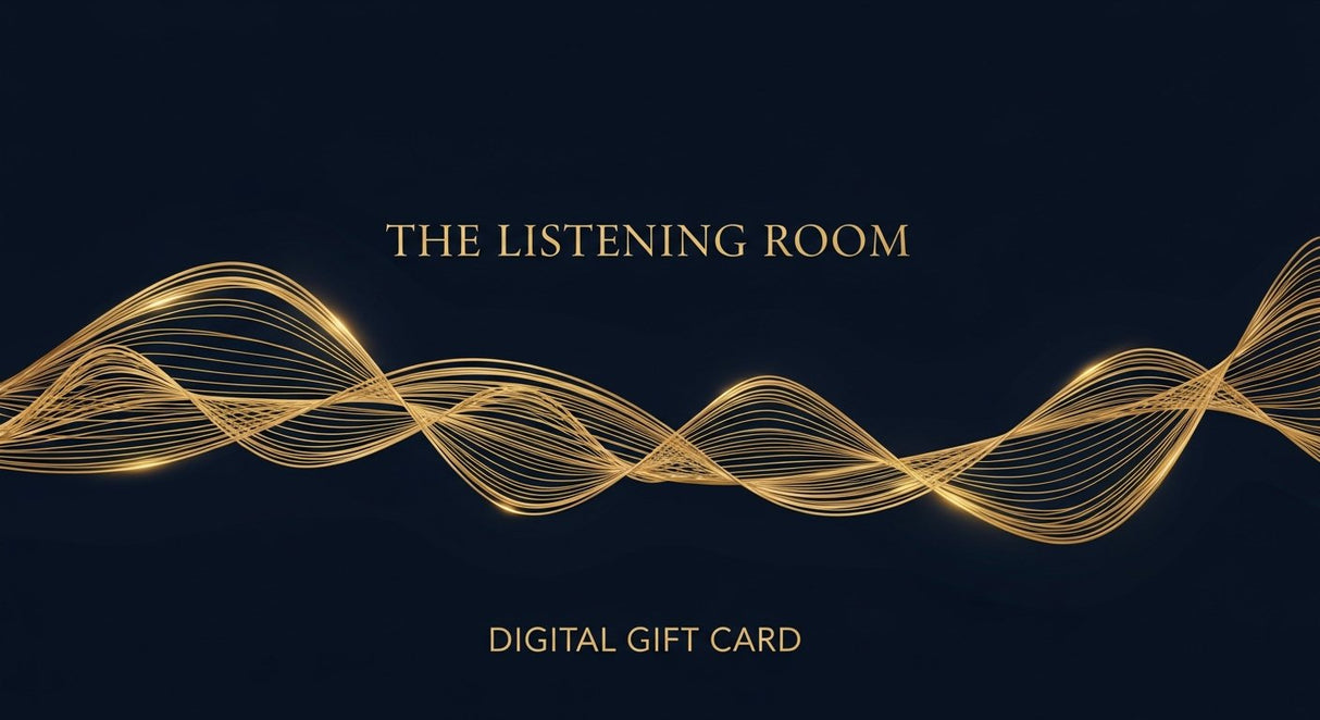 The Listening Room Digital Gift Card with sound waves