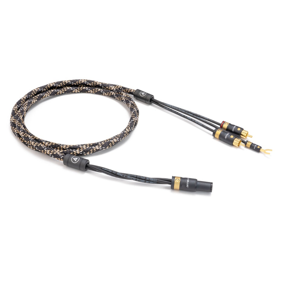 VIABLUE EPC-2 Phono Cable with 5-pin DIN SME tonearm connector to T8 RCA, Cobra finish
