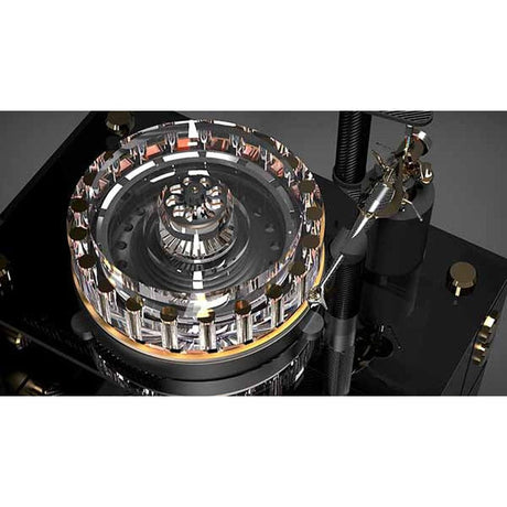 Wilson Benesch Greenwich Turntable platter and motor mechanism close-up