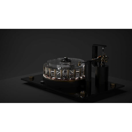 Wilson Benesch Greenwich Turntable three-quarter view with OMEGA motor and GRAVITON Ti tonearm